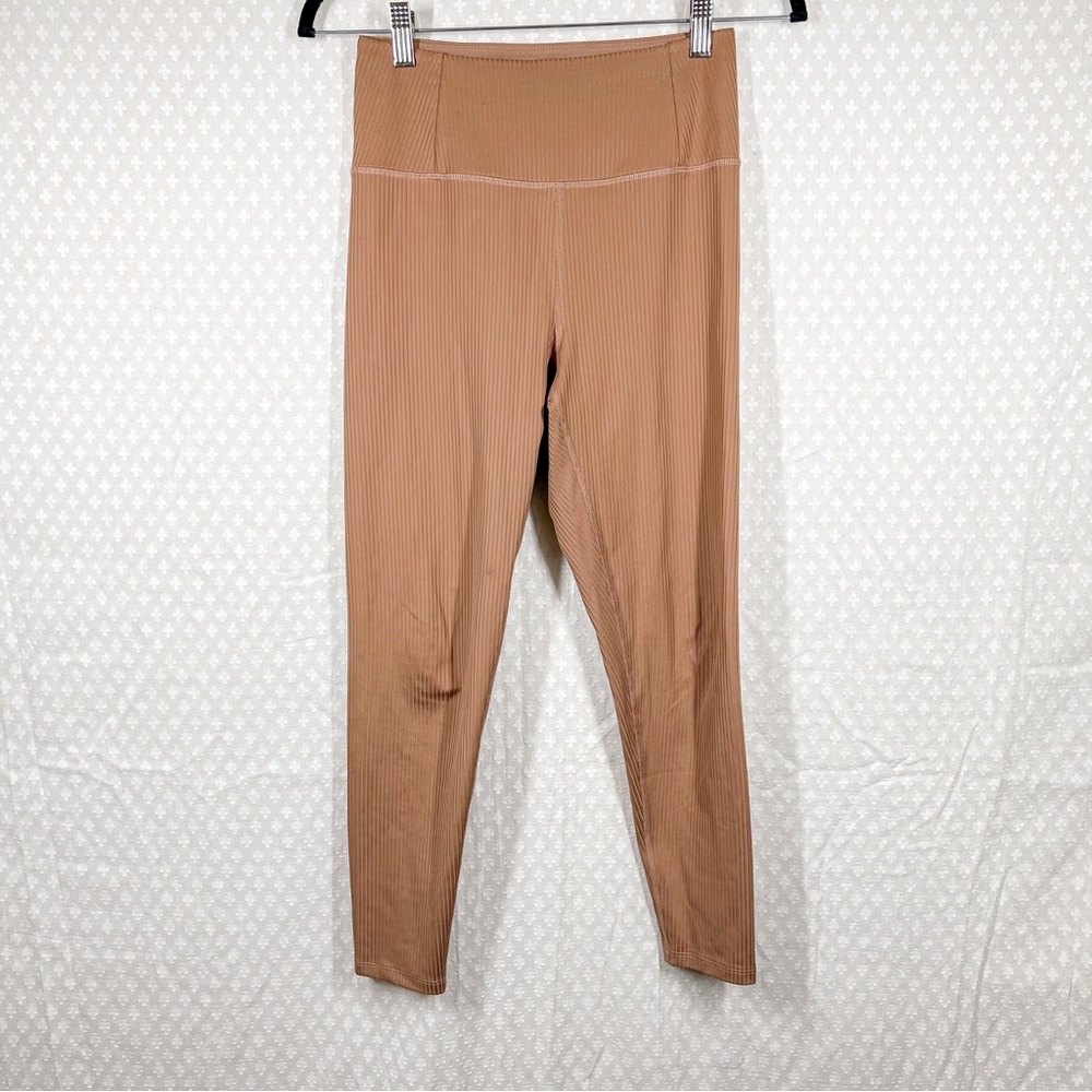 Girlfriend Collective Brown Rib Tech High Rise Leggings‎